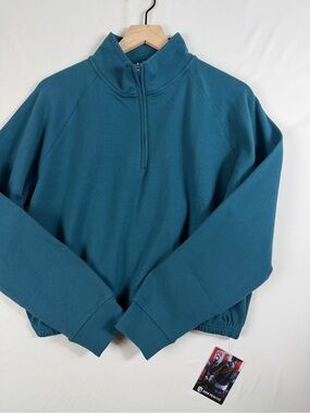 Born Primitive Men's Teal Half-Zip Pullover